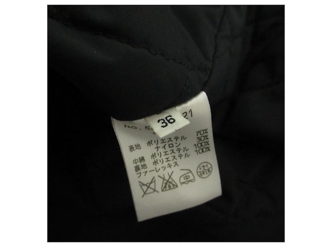 Autre Marque Langer Mantel aus Rex-Kaninchenfell OLD ENGLAND Schwarz - Ansicht 9