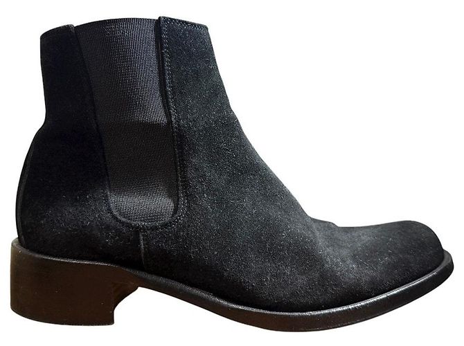 Hermès Stivaletti Chelsea in scamosciato Hermes Nero - vista 6