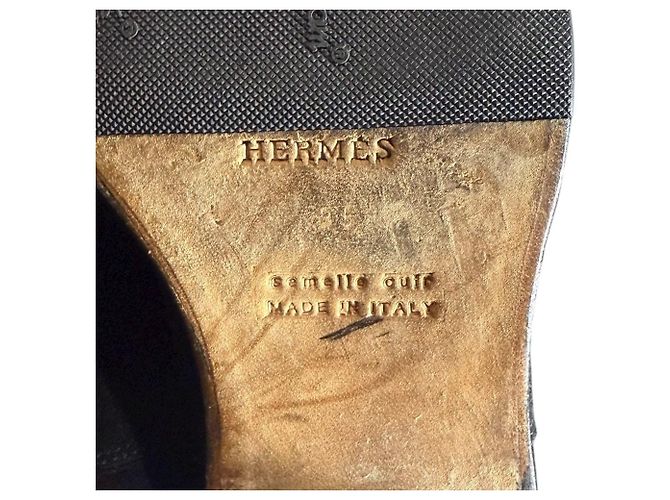 Hermès Stivaletti Chelsea in scamosciato Hermes Nero - vista 9