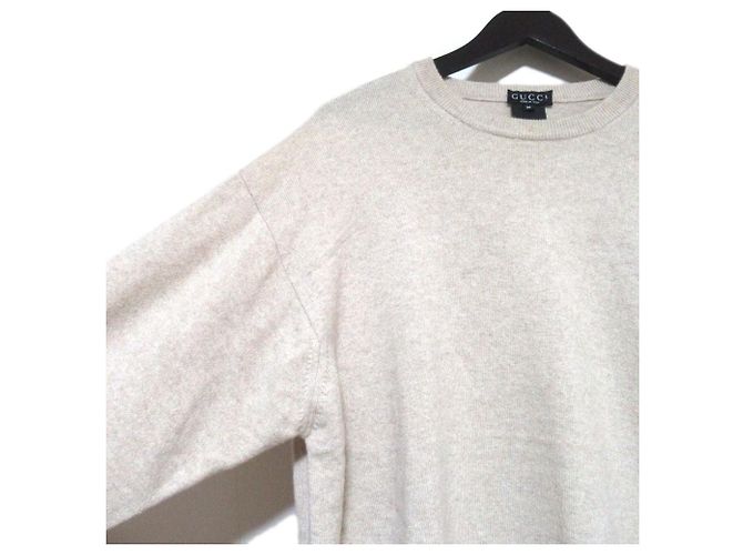 Maglione in lana lavorato a maglia Gucci Beige - vista 3