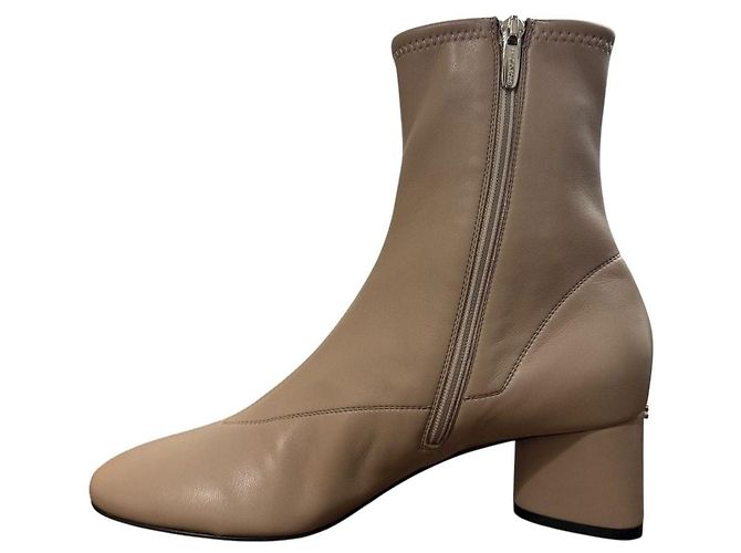 Autre Marque Kurze Lederstiefel Pilier von Sergio Rossi Beige - Ansicht 5