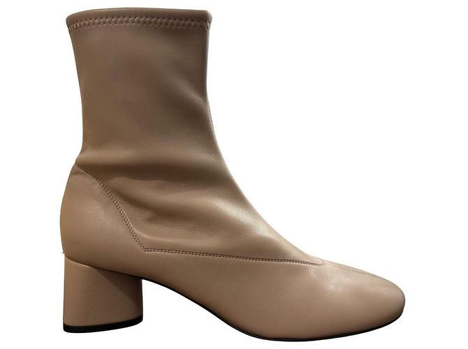 Autre Marque Kurze Lederstiefel Pilier von Sergio Rossi Beige - Ansicht 6