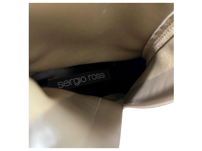 Autre Marque Kurze Lederstiefel Pilier von Sergio Rossi Beige - Ansicht 8