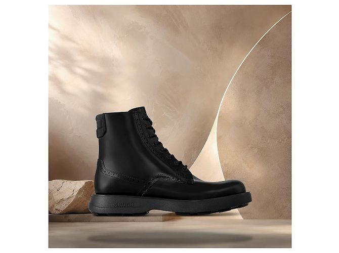Louis Vuitton Stivali combat Bastille Black Nero - vista 3