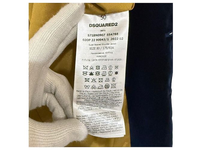 Autre Marque Chaqueta de terciopelo entallada Dsquared2 Azul Azul marino - Ansicht 8
