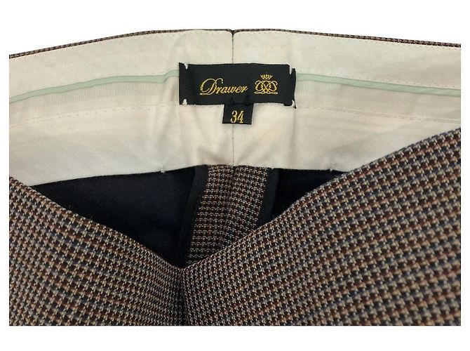 Autre Marque Drawer Wollhose mit Karomuster Braun - Ansicht 5