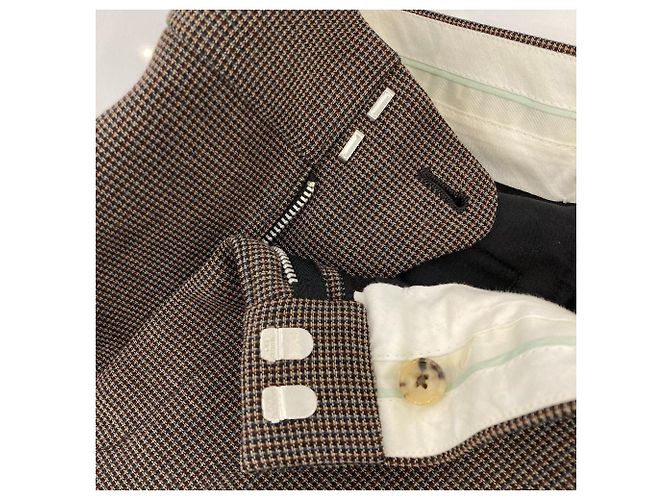 Autre Marque Drawer Wollhose mit Karomuster Braun - Ansicht 6