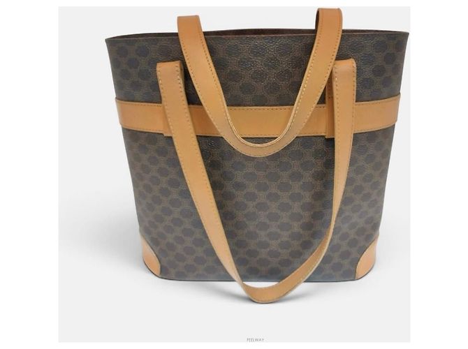 Céline Bolso Tote Macadam Castaño - vista 2