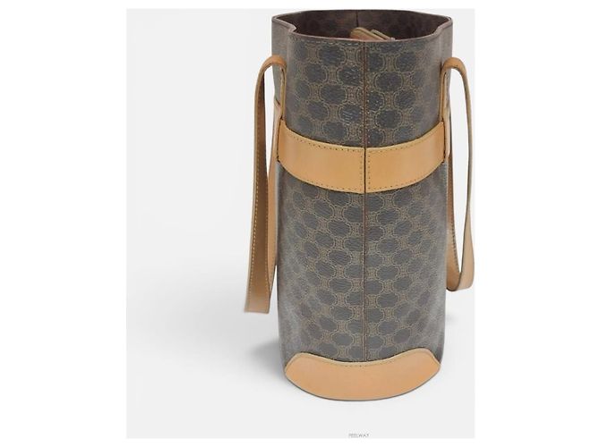 Céline Bolso Tote Macadam Castaño - vista 3