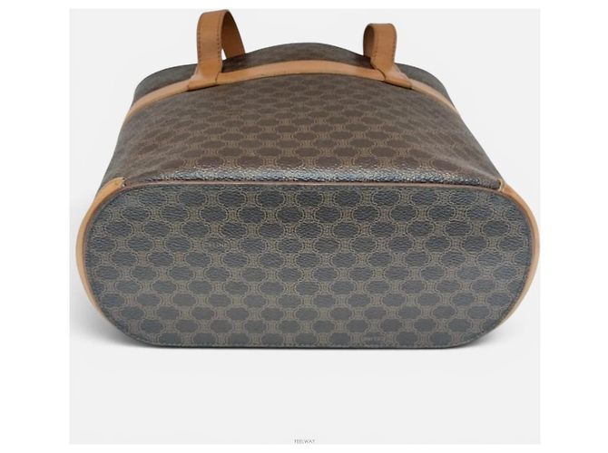 Céline Bolso Tote Macadam Castaño - vista 4