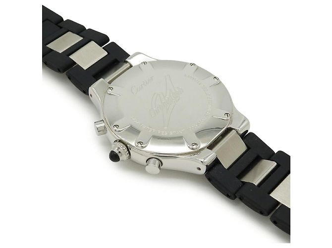 Cartier Must21 Chronoscaph Edelstahl Quarz Chronograph Schwarz - Ansicht 6