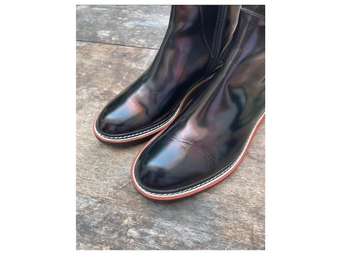 Autre Marque Fratelli Rossetti Botines de cuero acabado bronce Castaño - vista 5