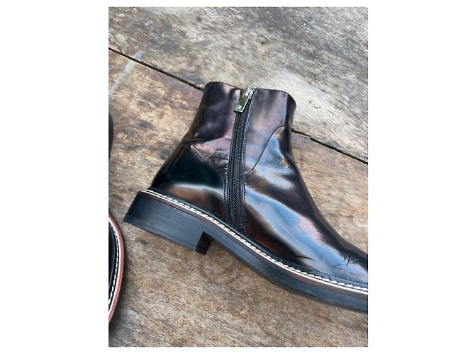 Autre Marque Fratelli Rossetti Botines de cuero acabado bronce Castaño - vista 7