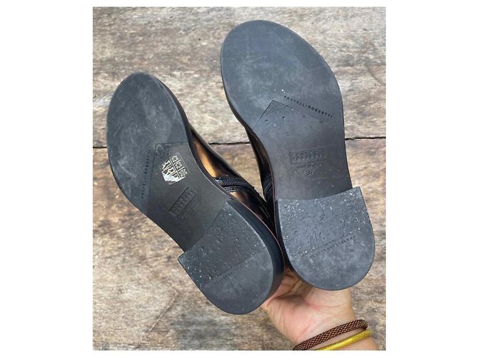 Autre Marque Fratelli Rossetti Botines de cuero acabado bronce Castaño - vista 8