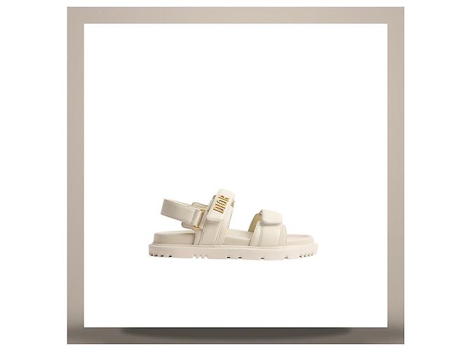 Louis Vuitton Sandali Dioract in pelle di vitello bianca Bianco - vista 3
