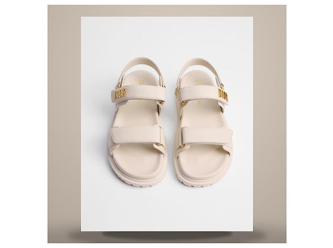 Louis Vuitton Sandali Dioract in pelle di vitello bianca Bianco - vista 4