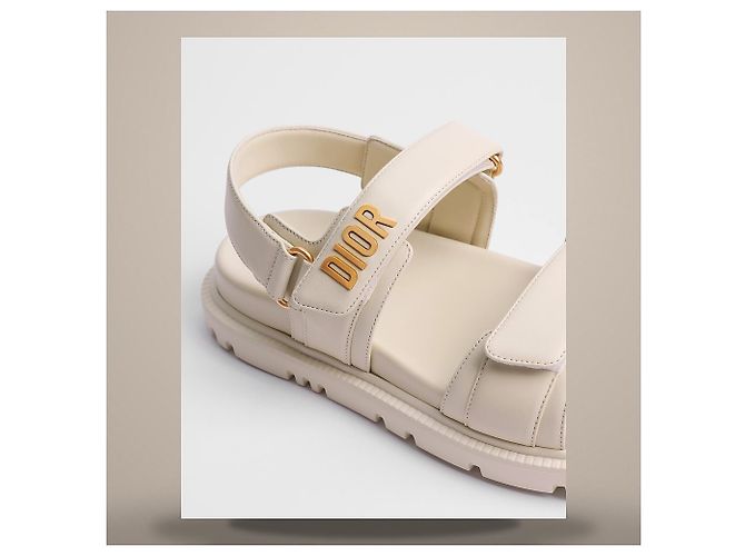 Louis Vuitton Sandali Dioract in pelle di vitello bianca Bianco - vista 5