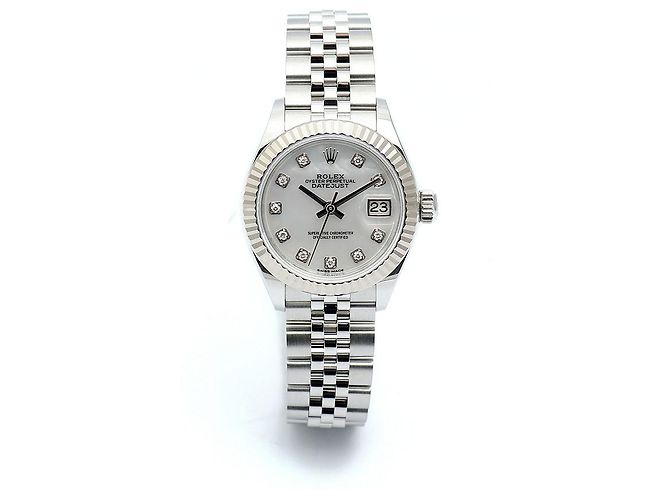 Rolex Datejust MOP Pearl Oyster Steel Uhr Weiß - Ansicht 15