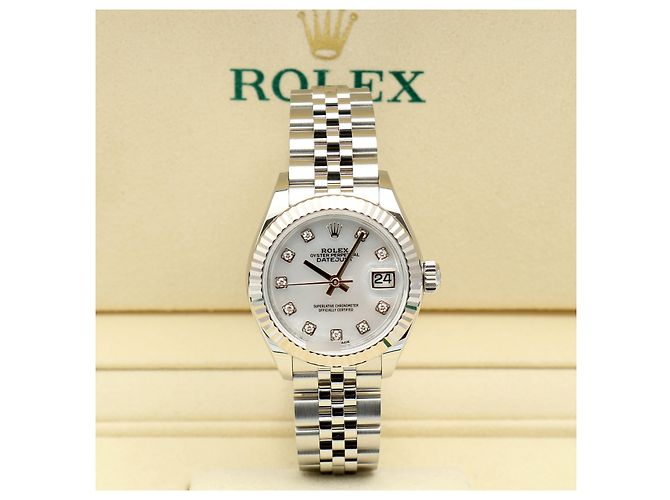 Rolex Datejust MOP Pearl Oyster Steel Uhr Weiß - Ansicht 2