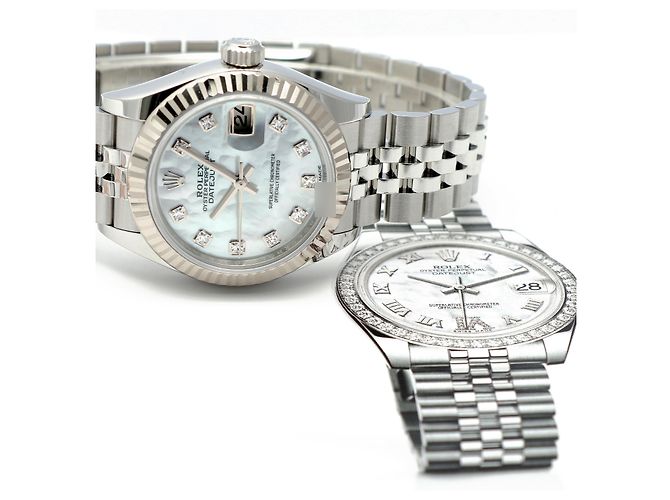 Rolex Datejust MOP Pearl Oyster Steel Uhr Weiß - Ansicht 21