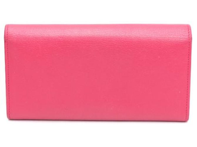Saint Laurent Portafoglio lungo con zip e logo Rosa - vista 10