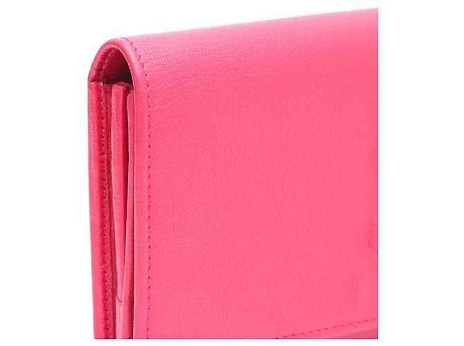 Saint Laurent Portafoglio lungo con zip e logo Rosa - vista 11