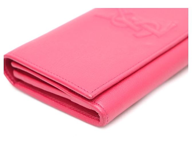 Saint Laurent Portafoglio lungo con zip e logo Rosa - vista 12