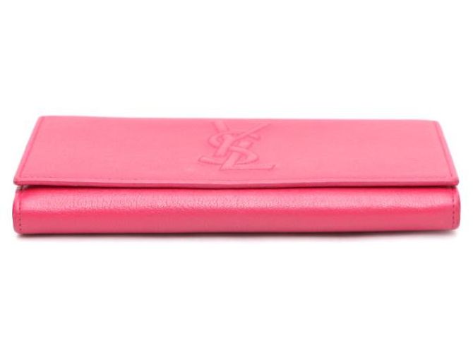 Saint Laurent Portafoglio lungo con zip e logo Rosa - vista 13