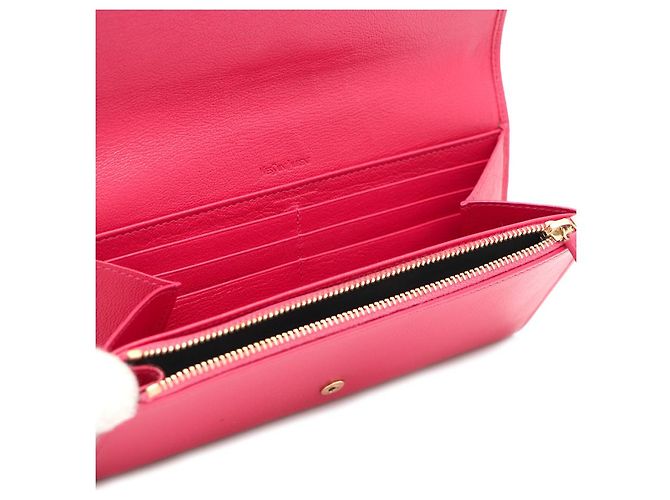 Saint Laurent Portafoglio lungo con zip e logo Rosa - vista 14