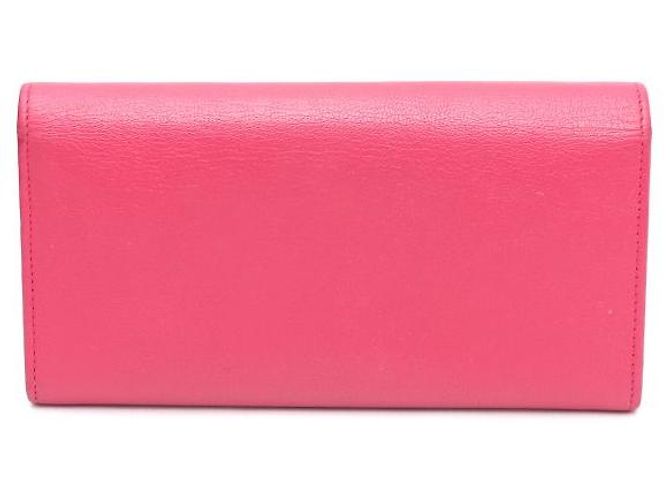 Saint Laurent Portafoglio lungo con zip e logo Rosa - vista 3