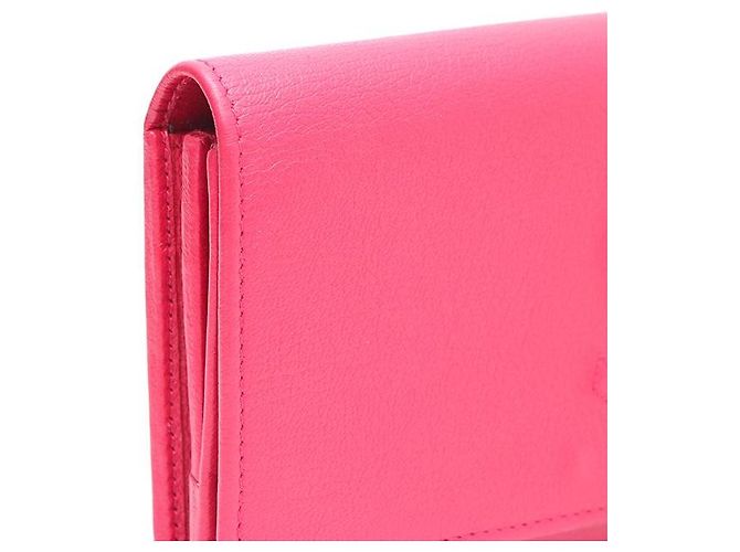 Saint Laurent Portafoglio lungo con zip e logo Rosa - vista 4