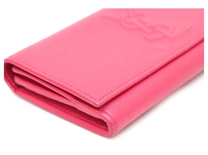 Saint Laurent Portafoglio lungo con zip e logo Rosa - vista 5
