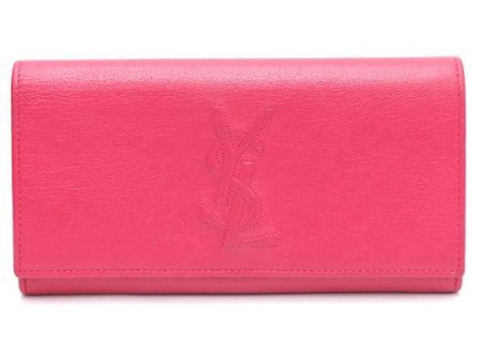 Saint Laurent Portafoglio lungo con zip e logo Rosa - vista 8