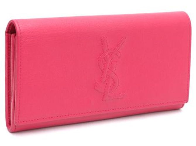 Saint Laurent Portafoglio lungo con zip e logo Rosa - vista 9