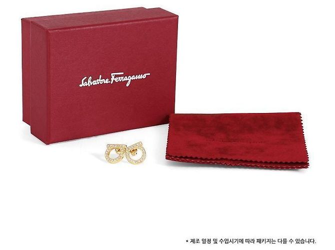 Salvatore Ferragamo Orecchini Gancini in ottone e cristallo Multicolore - vista 9