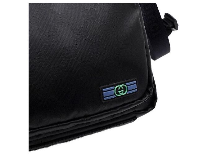 Gucci Borsa Messenger Crystal Canvas da uomo, Tote, a tracolla, Crossbody Nero - vista 9