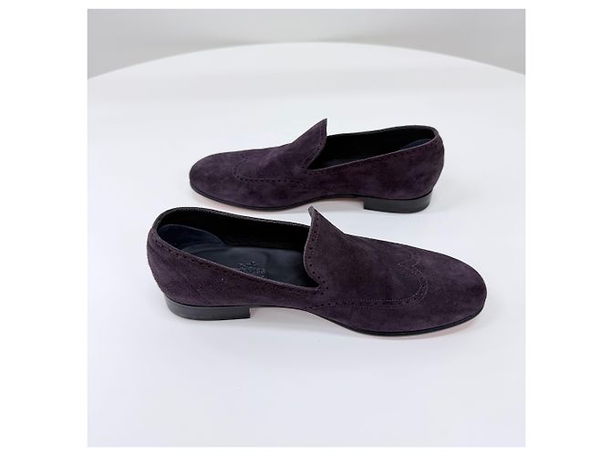 Hermès Mocassini Palermo in pelle di capra Mocha Brown Marrone - vista 4