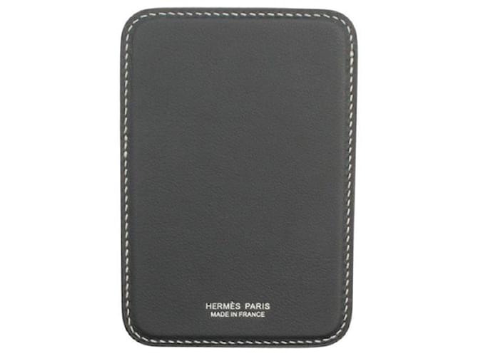 Hermès Kartenetui Anthrazitgrau Braun - Ansicht 2