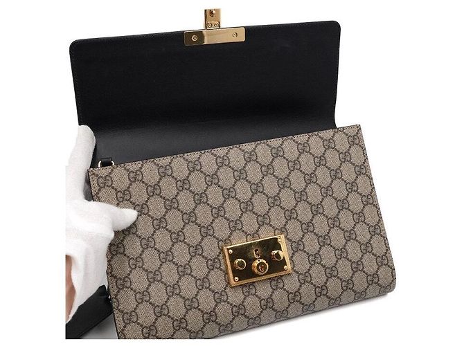 Gucci Clutch da donna GG Supreme Padlock - vista 6