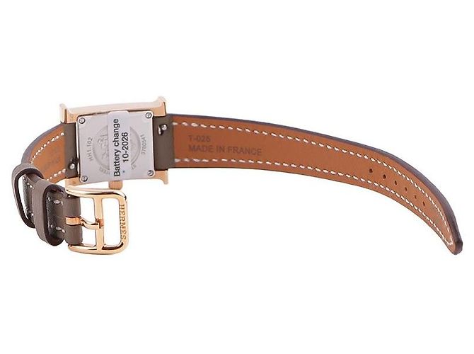Hermès Mini Model Uhr mit Diamanten Pink - Ansicht 10