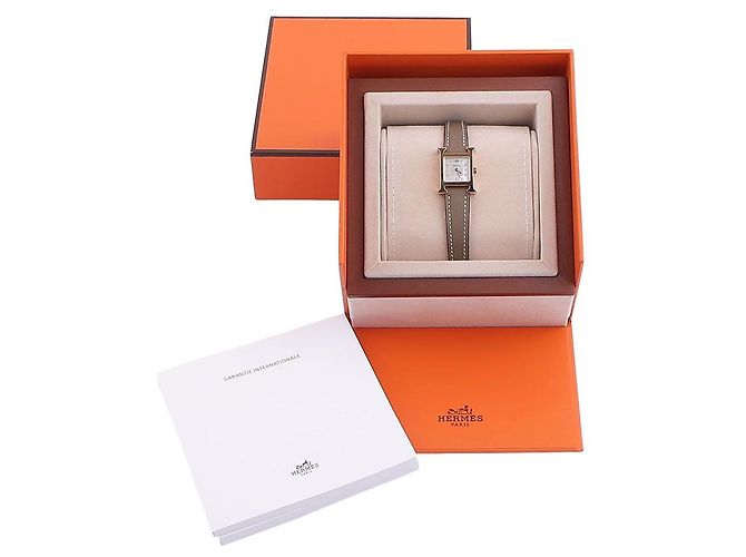 Hermès Mini Model Uhr mit Diamanten Pink - Ansicht 2