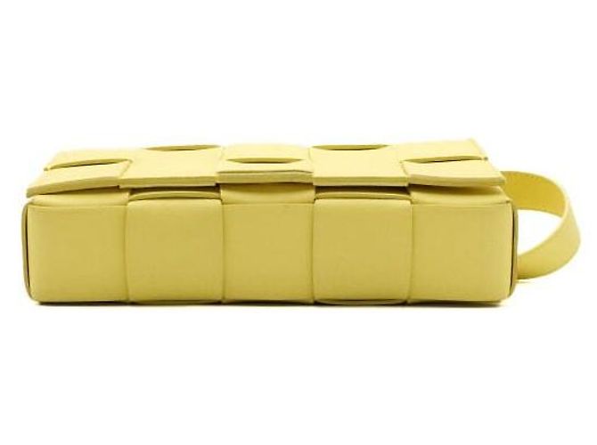 Bottega Veneta Borsa a Spalla e Borsa a Tracolla Intrecciato Cassette Gialla Giallo - vista 7