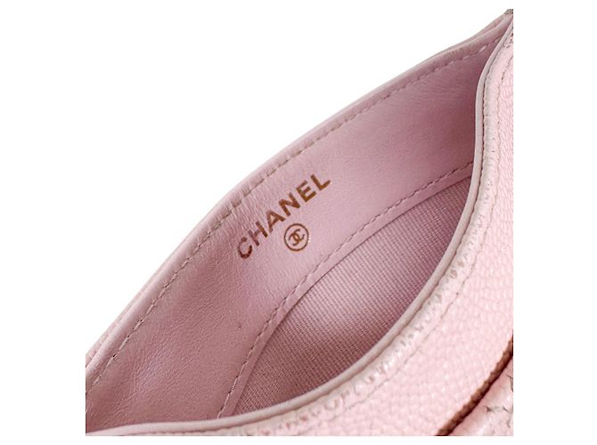 Chanel Tarjetero Classic Caviar Rosa - vista 11