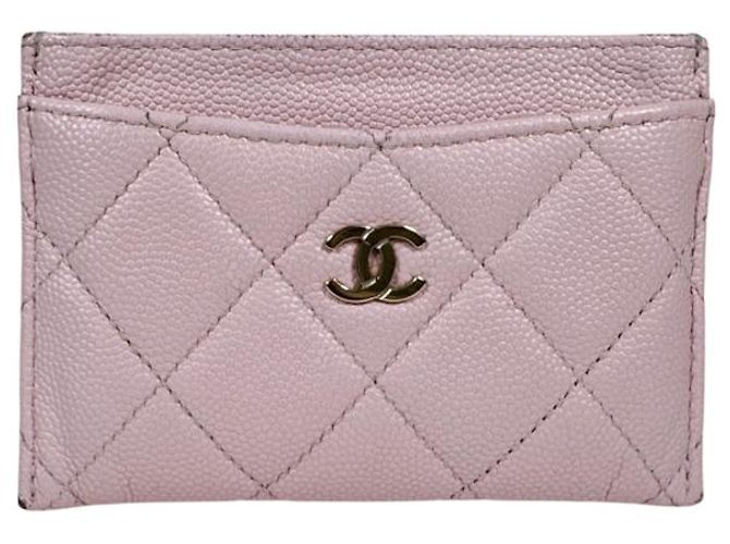 Chanel Tarjetero Classic Caviar Rosa - vista 2