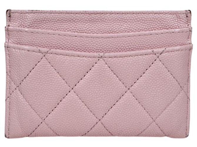 Chanel Tarjetero Classic Caviar Rosa - vista 5