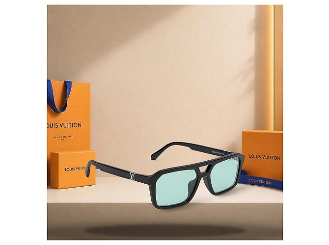 Louis Vuitton Occhiali da Sole Hit Pilot Square Verde - vista 2