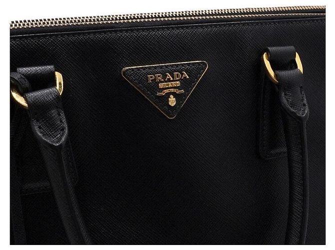 Prada Borsa Tote e Borsa a Spalla SAFFIANO LUX Black - vista 11