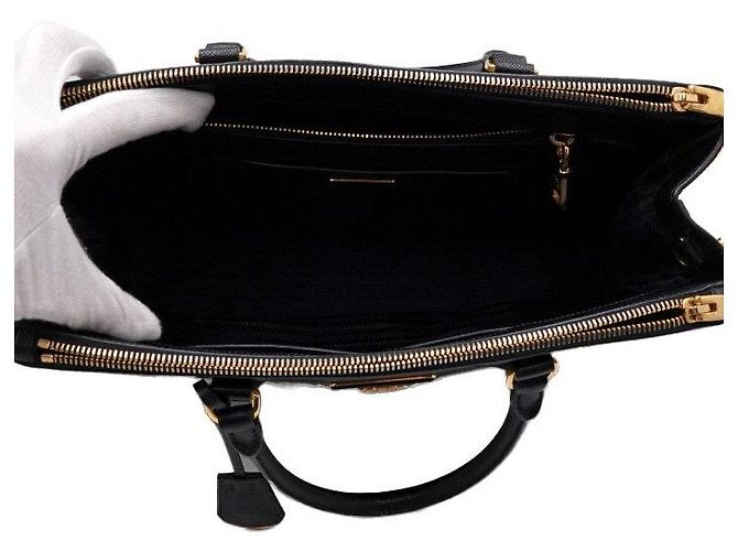 Prada Borsa Tote e Borsa a Spalla SAFFIANO LUX Black - vista 5