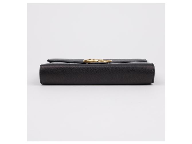 Gucci Borsa a tracolla con catena in pelle GG Marmont Nero - vista 7
