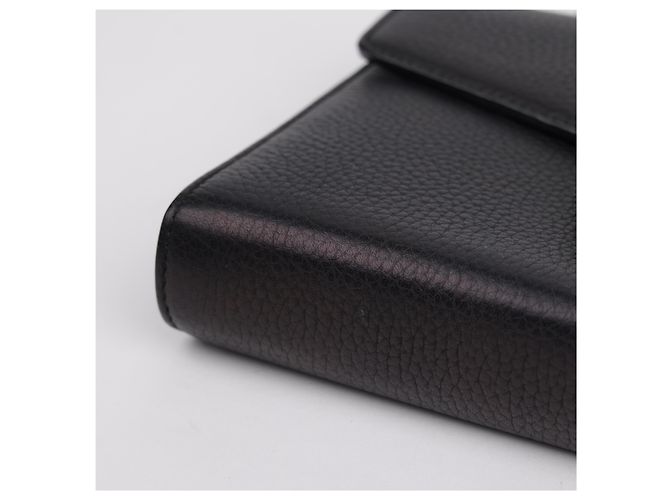 Gucci Borsa a tracolla con catena in pelle GG Marmont Nero - vista 8